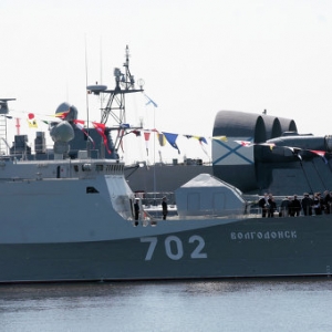 Корабль «Волгодонск» принял участие в крупномасштабных учениях в Каспийском море.
