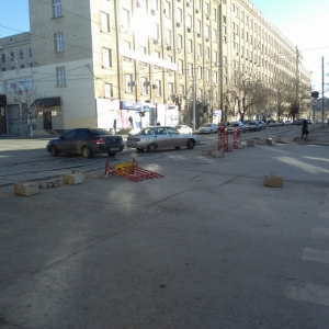 ремонт дороги на проспекте Ворошиловском