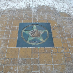 На Ростовском «Проспекте звезд» была обнаружена нарисованная краской звезда, на которой изображена эмблема скейтбордиста, известного в узких кругах. 