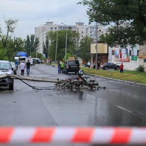 Стихия в Ростове-на-Дону: упавшее дерево повалило 5 опор и оставило без света 365 человек