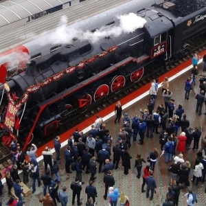Во вторник, 5 мая, на главный железнодорожный вокзал Ростова-на-Дону прибыл агитационный ретро-поезд «Победа»